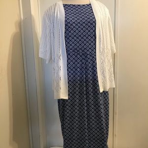 Dress With White Cardigan